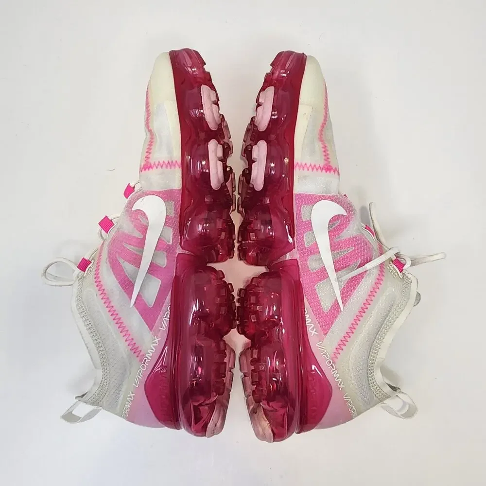 Nike Air VaporMax 2019 Running Athletic Shoes Sneakers Women Size 10 Pink White - Picture 9 of 10